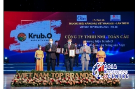 Krub.O được vinh danh Top 10 Thương hiệu Hàng đầu Việt Nam 2021